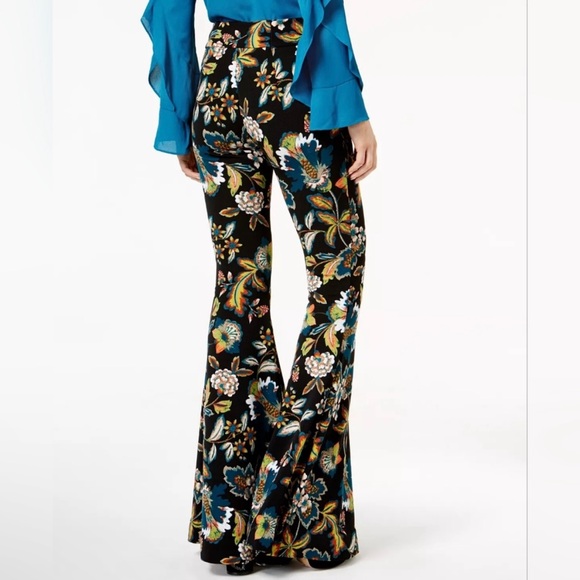 INC Anna Sui flare bell bottom printed pants - Picture 2 of 4